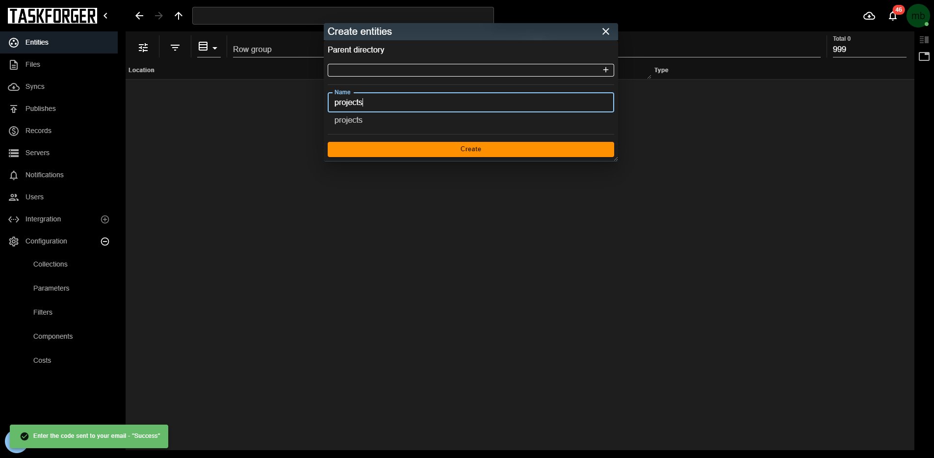 Create Entity Step 2